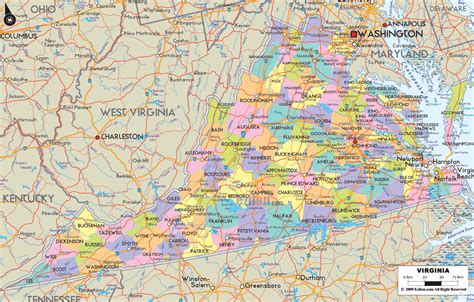 map of virginia with cities|Virginia State Map .